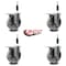 Service Caster 5'' Semi Steel Swivel 7/8'' Expanding Stem Caster Set Total Lock Brake, 4PK SCC-EXTTL20S514-SSS-78-4 - alternate 2